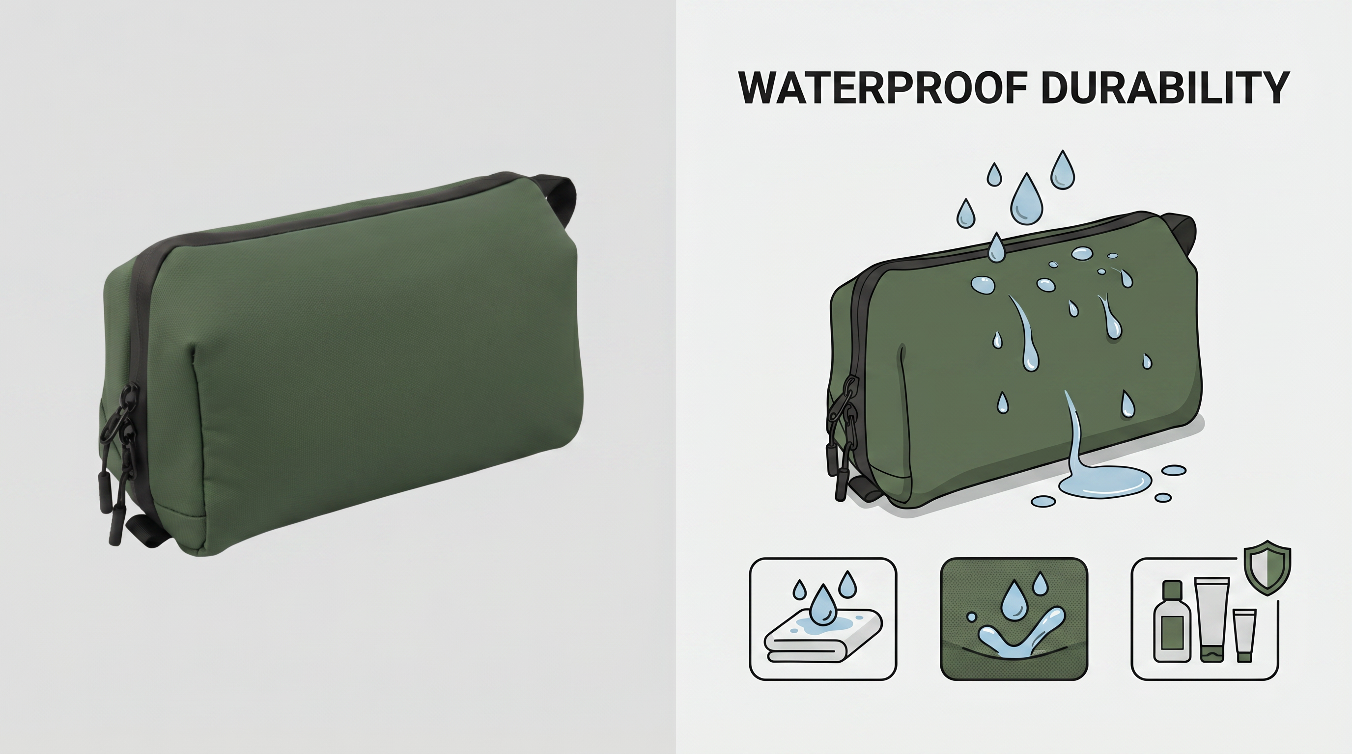 Waterproof Gym Toiletry Bag | Travel Organizer | ManaFit
