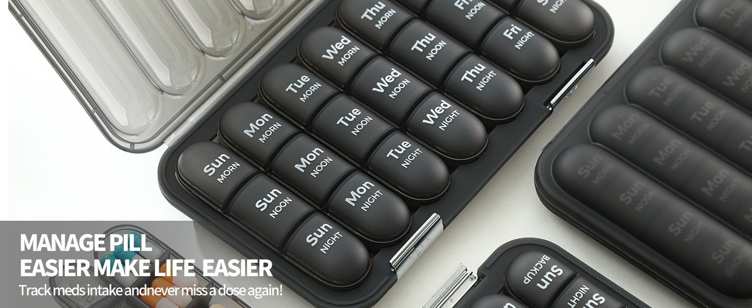Weekly Pill Organizer Case | Vitamins & Supplements | ManaFit
