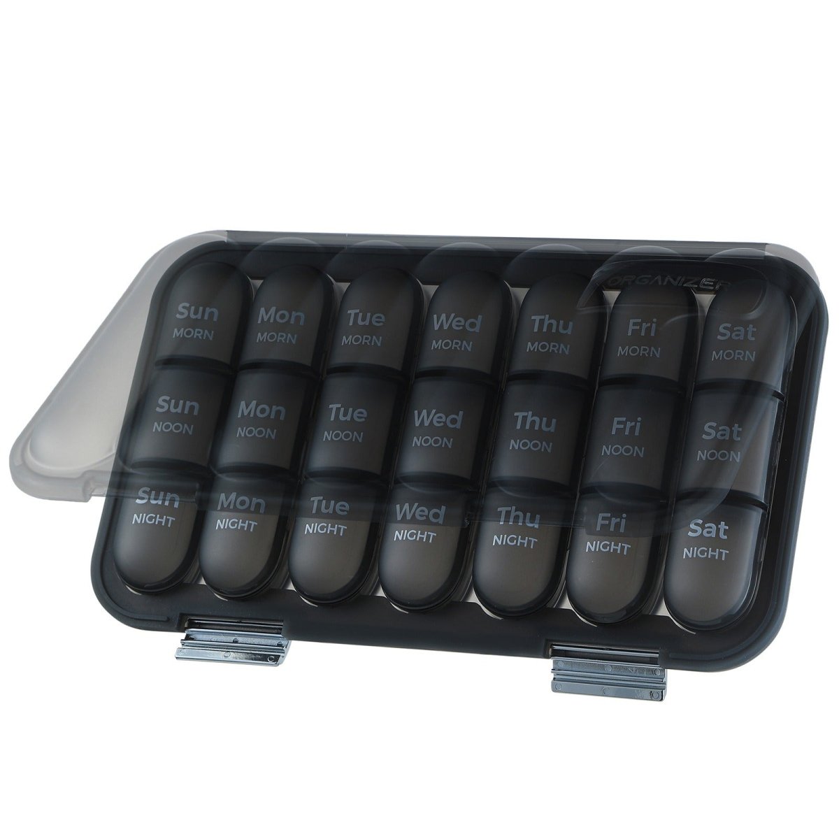 28 - Slot/21 - Slot Weekly Pill Organizer — Morning, Noon & Night Vitamins & Supplements Case - ManaFit