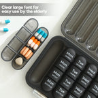 28 - Slot/21 - Slot Weekly Pill Organizer — Morning, Noon & Night Vitamins & Supplements Case - ManaFit