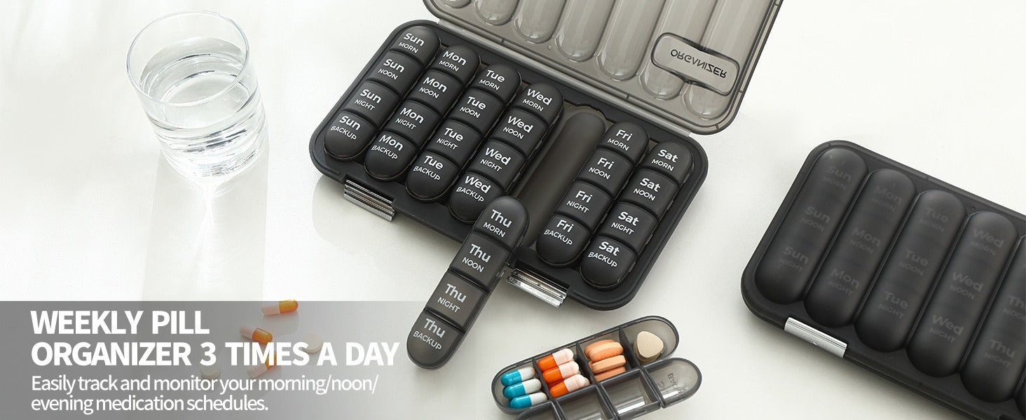 Weekly Pill Organizer Case | Vitamins & Supplements | ManaFit