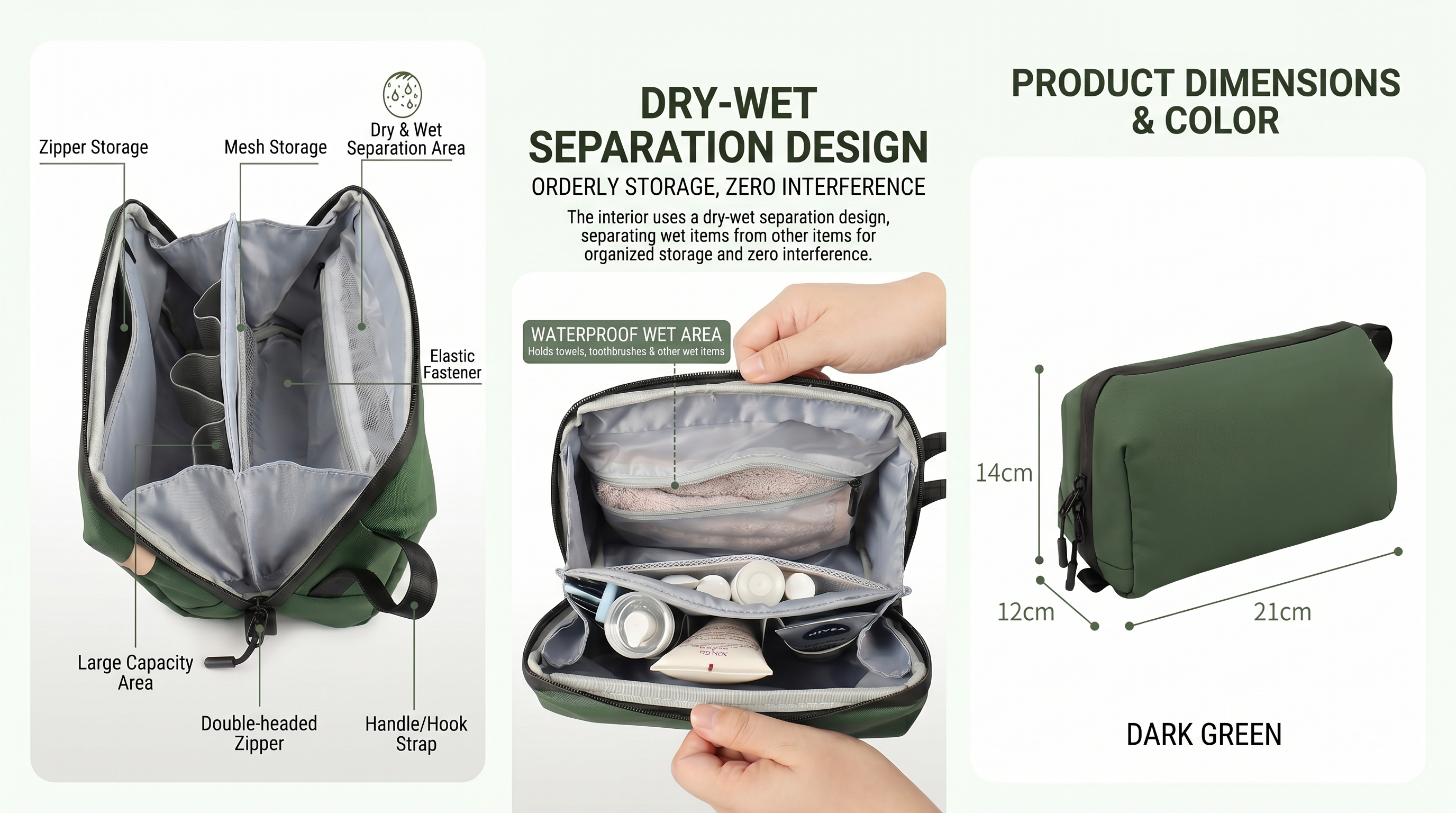 Waterproof Gym Toiletry Bag | Travel Organizer | ManaFit
