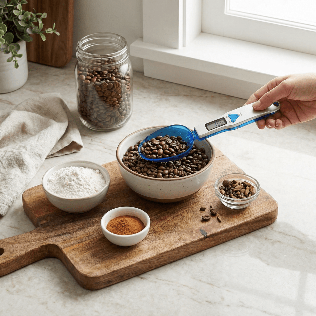Digital Measuring Spoon — Electronic Kitchen Scale with 3 Interchangeable Spoons - ManaFit