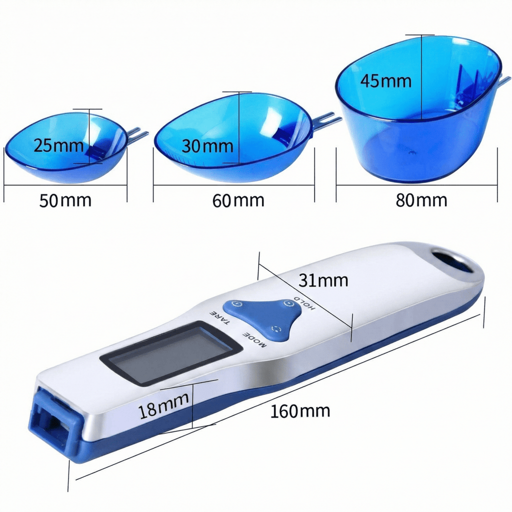 Digital Measuring Spoon — Electronic Kitchen Scale with 3 Interchangeable Spoons - ManaFit
