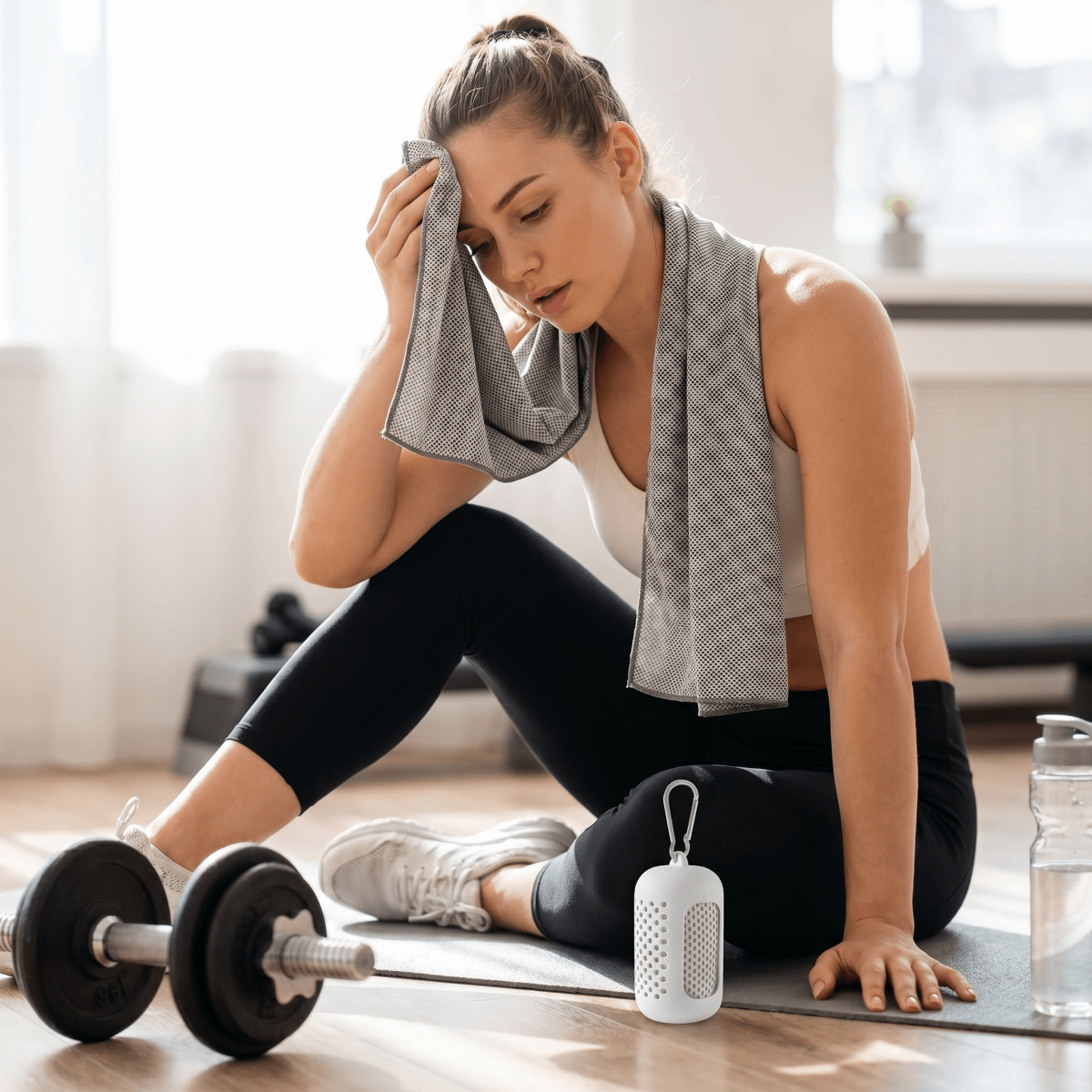 Instant Cooling Towel Set — Portable Microfiber Workout Towel with ventilated Carrying Case - ManaFit